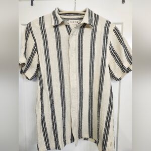 Mens Linen Shirt Sz L